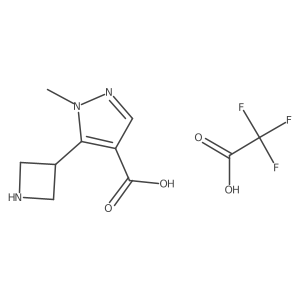 5-(Azetidin-3-yl)-1-methylpyrazole-4-carboxylic acid;2,2,2-trifluoroacetic acid Structure