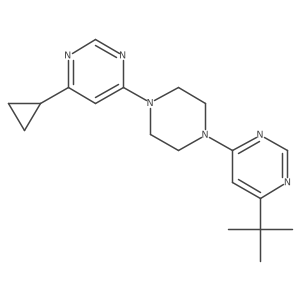 4-Tert-butyl-6-[4-(6-cyclopropylpyrimidin-4-yl)piperazin-1-yl]pyrimidine Structure