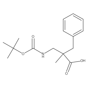 2-Benzyl-3-{[(tert-butoxy)carbonyl]amino}-2-methylpropanoic acid结构式