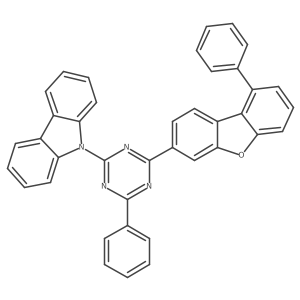 9-[4-phenyl-6-(9-phenyl-3-dibenzofuranyl)-1,3,5-triazin-2-yl]-9H-Carbazole结构式
