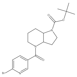 Tert-butyl (3aR,7aR)-4-(6-bromopyridine-3-carbonyl)-3,3a,5,6,7,7a-hexahydro-2H-pyrrolo[3,2-b]pyridine-1-carboxylate结构式