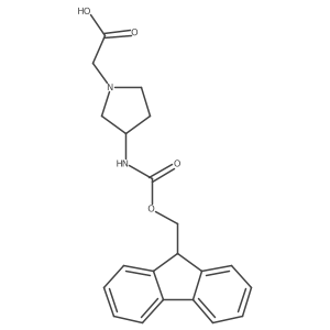 2-[3-({[(9H-fluoren-9-yl)methoxy]carbonyl}amino)pyrrolidin-1-yl]acetic acid结构式