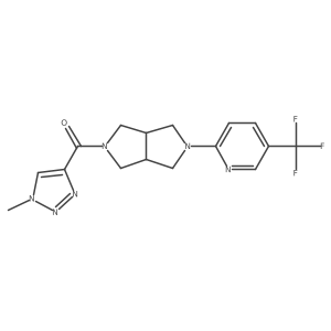 2-[5-(1-methyl-1H-1,2,3-triazole-4-carbonyl)-octahydropyrrolo[3,4-c]pyrrol-2-yl]-5-(trifluoromethyl)pyridine结构式