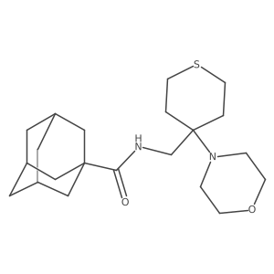 N-{[4-(morpholin-4-yl)thian-4-yl]methyl}adamantane-1-carboxamide结构式