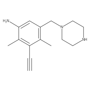 3-Ethynyl-2,4-dimethyl-5-[(piperazin-1-yl)methyl]aniline结构式