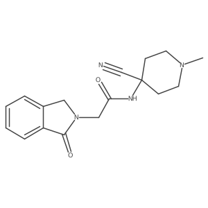 N-(4-Cyano-1-methylpiperidin-4-yl)-2-(3-oxo-1H-isoindol-2-yl)acetamide Structure