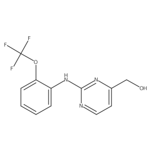 (2-{[2-(Trifluoromethoxy)phenyl]amino}pyrimidin-4-yl)methanol结构式