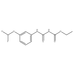 ethyl N-{[3-(difluoromethoxy)phenyl]carbamothioyl}carbamate结构式