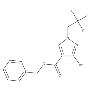 benzyl 3-bromo-1-(2,2,2-trifluoroethyl)-1H-pyrazole-4-carboxylate结构式