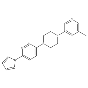 3-[4-(6-methylpyrazin-2-yl)piperazin-1-yl]-6-(1H-pyrazol-1-yl)pyridazine Structure