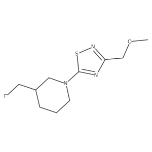 3-(Fluoromethyl)-1-[3-(methoxymethyl)-1,2,4-thiadiazol-5-yl]piperidine Structure