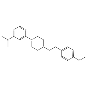 6-{4-[2-(4-methoxyphenyl)ethyl]piperazin-1-yl}-N,N-dimethylpyrimidin-4-amine Structure