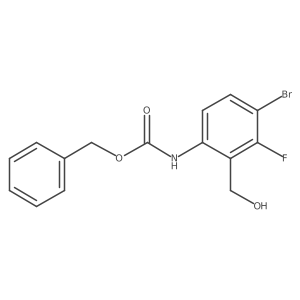 benzyl N-[4-bromo-3-fluoro-2-(hydroxymethyl)phenyl]carbamate结构式