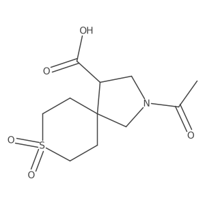2-Acetyl-8,8-dioxo-8lambda6-thia-2-azaspiro[4.5]decane-4-carboxylic acid结构式