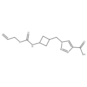 1-[(3-{[(prop-2-en-1-yloxy)carbonyl]amino}cyclobutyl)methyl]-1H-1,2,3-triazole-4-carboxylic acid Structure