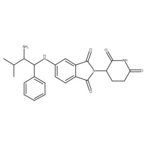5-[(2-amino-3-methyl-1-phenylbutyl)amino]-2-(2,6-dioxopiperidin-3-yl)-2,3-dihydro-1H-isoindole-1,3-dione Structure