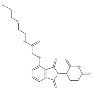 2-[[2-(2,6-dioxo-3-piperidyl)-1,3-dioxo-isoindolin-4-yl]amino]-N-[2-(2-hydroxyethoxy)ethyl]acetamide Structure