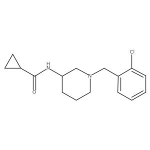 N-{1-[(2-chlorophenyl)methyl]piperidin-3-yl}cyclopropanecarboxamide结构式