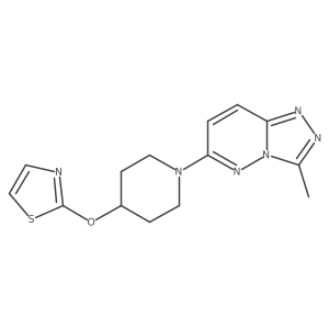 1-{3-Methyl-[1,2,4]triazolo[4,3-b]pyridazin-6-yl}-4-(1,3-thiazol-2-yloxy)piperidine Structure