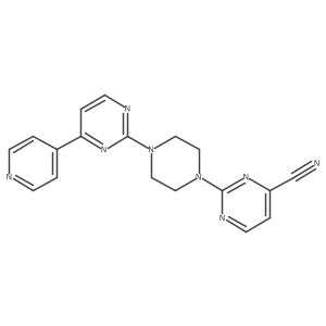 2-{4-[4-(Pyridin-4-yl)pyrimidin-2-yl]piperazin-1-yl}pyrimidine-4-carbonitrile结构式