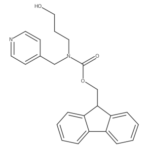 (9H-fluoren-9-yl)methyl N-(3-hydroxypropyl)-N-[(pyridin-4-yl)methyl]carbamate Structure