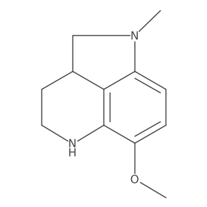 6-Methoxy-1-methyl-1,2,2a,3,4,5-hexahydropyrrolo[4,3,2-de]quinoline结构式