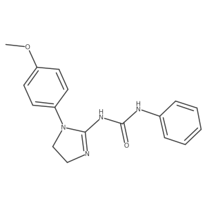 1-[1-(4-Methoxyphenyl)-4,5-dihydroimidazol-2-yl]-3-phenylurea结构式