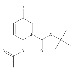 Tert-butyl 6-(acetyloxy)-3-oxo-1,2,3,6-tetrahydropyridine-1-carboxylate结构式
