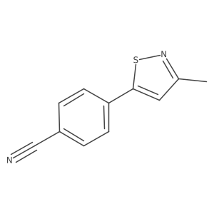 4-(3-Methyl-5-isothiazolyl)benzonitrile结构式