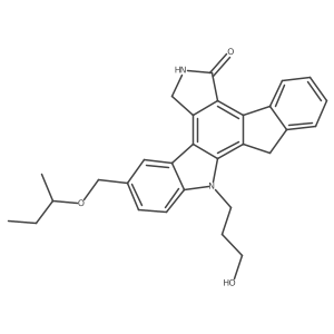 6,7,12,13-Tetrahydro-12-(3-hydroxypropyl)-9-[(1-methylpropoxy)methyl]-5H-indeno[2,1-a]pyrrolo[3,4-c]carbazol-5-one Structure