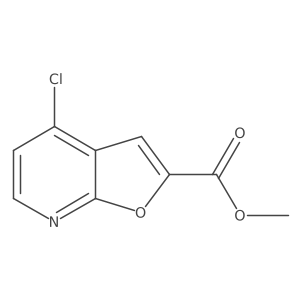 4-Chloro-furo[2,3-b]pyridine-2-carboxylic acid methyl ester结构式
