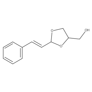 [2-[(E)-2-phenylethenyl]-1,3-dioxolan-4-yl]methanol结构式