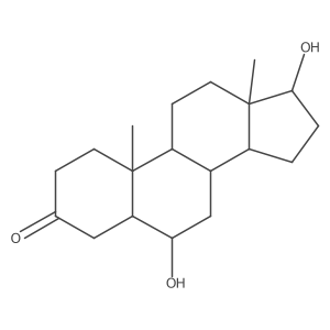 Androstan-3-one, 6,17-dihydroxy-, (5I+/-,17I(2))- Structure