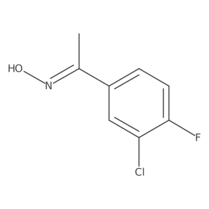 1-(3-Chloro-4-fluorophenyl)ethanone oxime结构式