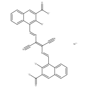 Nickelate(2-), [[4,4a(2)-[(1,2-dicyano-1,2-ethenediyl)bis(nitrilomethylidyne)]bis[3-hydroxy-2-naphthalenecarboxylato]](4-)]-结构式