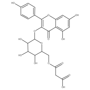 kaempferol 3-O-beta-D-(6''-O-malonyl)-glucoside结构式