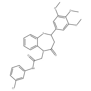 N-(3-chlorophenyl)-2-(4-oxo-2-(3,4,5-trimethoxyphenyl)-3,4-dihydrobenzo[b][1,4]thiazepin-5(2H)-yl)acetamide Structure
