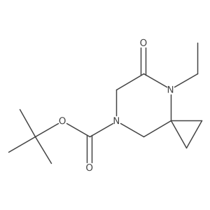 Tert-butyl 4-ethyl-5-oxo-4,7-diazaspiro[2.5]octane-7-carboxylate结构式