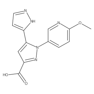 1-(6-methoxy-3-pyridyl)-5-(1H-pyrazol-3-yl)-1H-pyrazole-3-carboxylic acid结构式