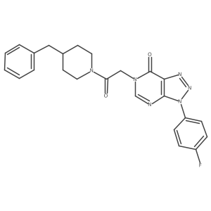 6-(2-(4-benzylpiperidin-1-yl)-2-oxoethyl)-3-(4-fluorophenyl)-3H-[1,2,3]triazolo[4,5-d]pyrimidin-7(6H)-one结构式