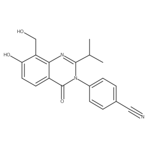 4-(7-Hydroxy-8-hydroxymethyl-2-isopropyl-4-oxo-4h-quinazolin-3-yl)-benzonitrile结构式