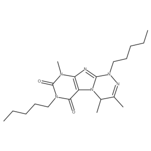 3,4,9-trimethyl-1,7-dipentyl-7,9-dihydro-[1,2,4]triazino[3,4-f]purine-6,8(1H,4H)-dione结构式