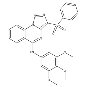 3-(phenylsulfonyl)-N-(3,4,5-trimethoxyphenyl)[1,2,3]triazolo[1,5-a]quinazolin-5-amine结构式