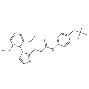 2-((1-(2,6-diethylphenyl)-1H-imidazol-2-yl)thio)-N-(4-(trifluoromethoxy)phenyl)acetamide Structure