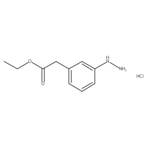(3-Hydrazinophenyl)acetic acid ethyl ester hydrochloride结构式