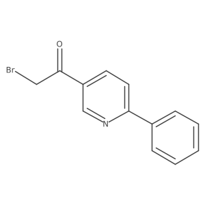 2-Bromo-1-(6-phenyl-3-pyridinyl)ethanone Structure