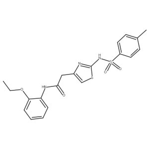 N-(2-ethoxyphenyl)-2-(2-(4-methylphenylsulfonamido)thiazol-4-yl)acetamide Structure