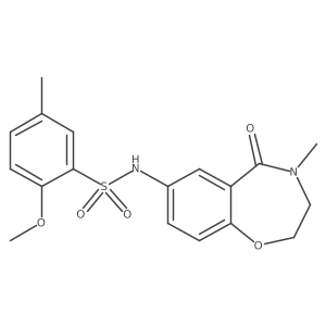 2-methoxy-5-methyl-N-(4-methyl-5-oxo-2,3,4,5-tetrahydrobenzo[f][1,4]oxazepin-7-yl)benzenesulfonamide Structure