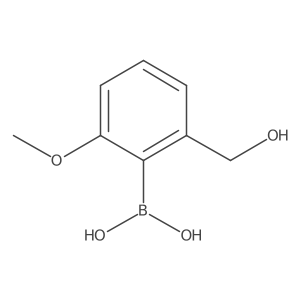 2-(Hydroxymethyl)-6-methoxyphenylboronic acid结构式