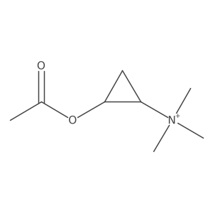 (1R,2R)-2-(Acetyloxy)-N,N,N-trimethylcyclopropanaminium结构式